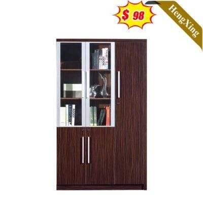 a Log Wood Color Combination Factory Customized High Quality Office Company Furniture Storage File Cabinet