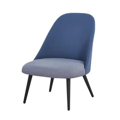 Modern House Living Room Furniture Blue Upholstered Lounge Soft Back Leather Fabric Leisure Chair