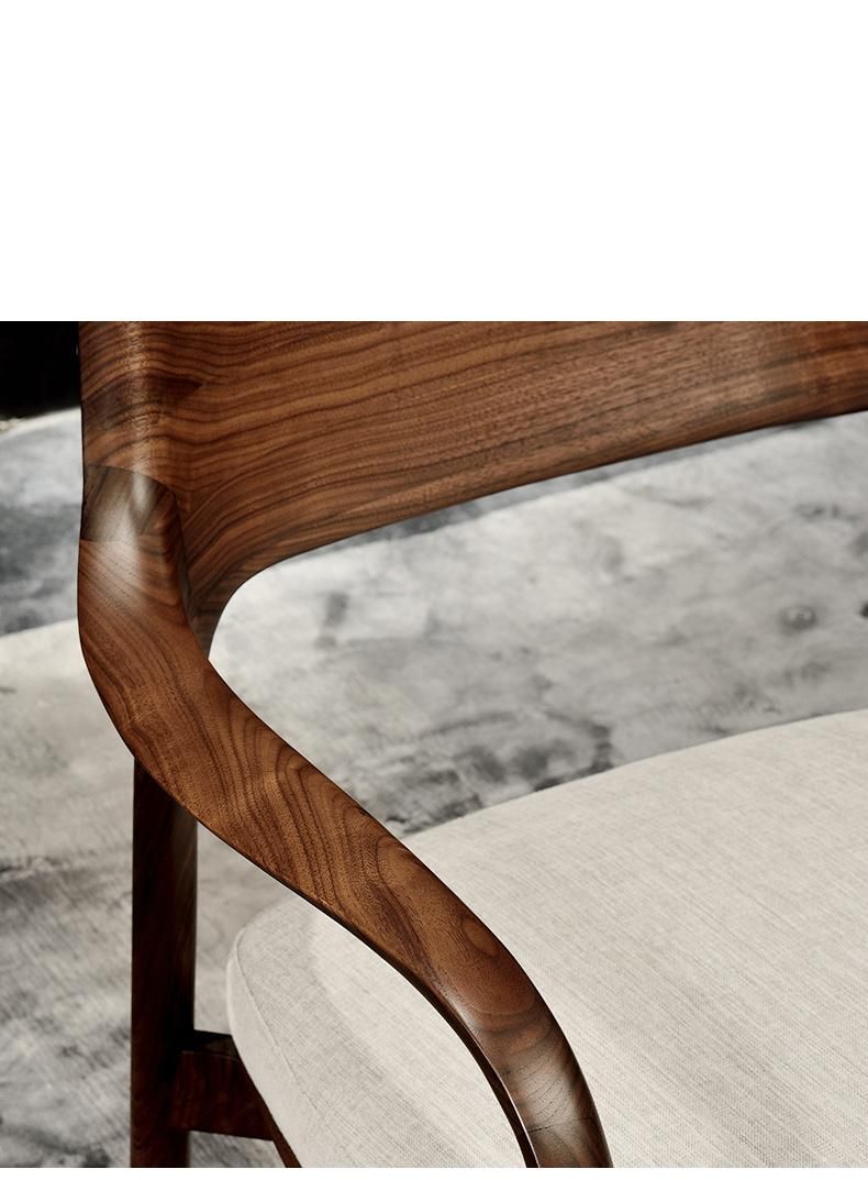 Modern and Simply Ash Solid Wood with Fabric Leisure Chair Furniture for Hotel