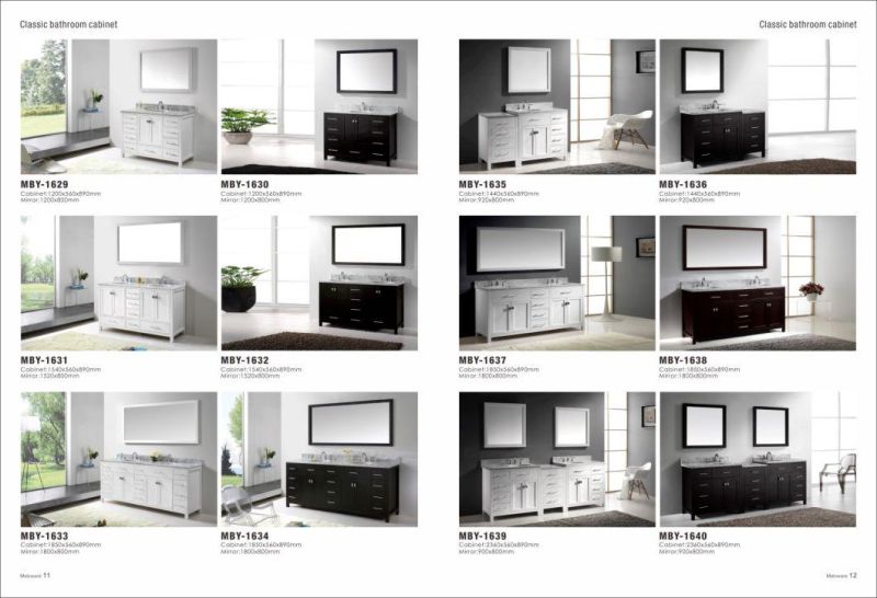 Double Vessel Sink Modern Bathroom Vanity Cabinet
