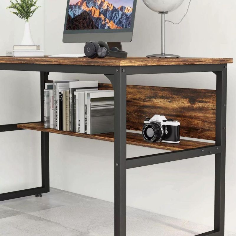 Home Furniture Computer Desk portable Frame Suitable for Bedroom Wooden Board with PVC Edge