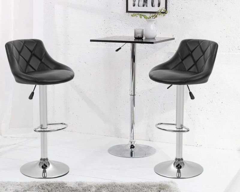 Chinese Furniture Factory Hot Sale PU Cover Metal Leg Bar Stools Bar Chairs Bar Furniture