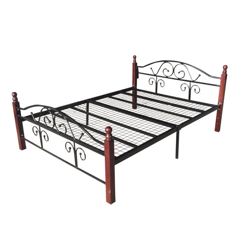 Hotel Dormitory Convenient and Simple Atmospheric Iron Metal Single Double Bed for Home Furniture