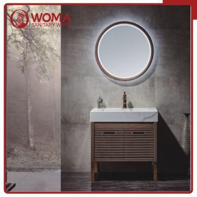 Woma Solid Wood Modern Bathroom Vanity Cabinet (8249)