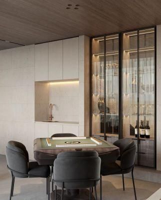 China Factory Handleless Light Gray Glossy Storage Cabinets Kitchen Furniture
