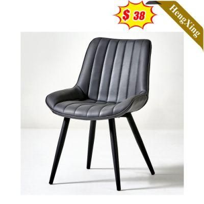 China Factory Modern Design Restaurant Furniture Metal Velvet Leisure Dining Room Black Leg Upholstered Dining Chair