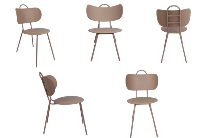 Simple Popular Hot Sale Item Living Room Furniture Plastic Metal Leg Restaurant Leisure Dining Chairs