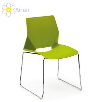Modern Office Furniture Chromed Metal Legs Steel Plastic Training Chair