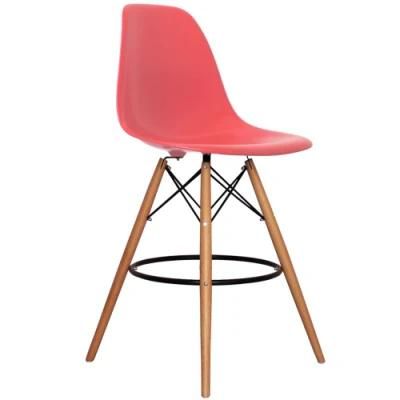 Hot Sale Modern Style Pink Bar Stools Dining Chair Plastic Chair Outdoor Chair
