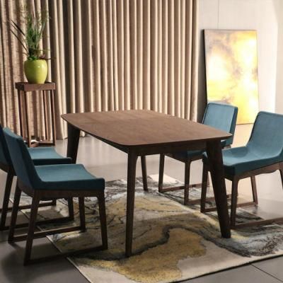 Nordic Wooden Restaurant Furniture Veneer Dining Table Made in China Guangdong Factory