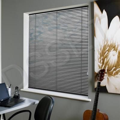 50 mm Slat Customized Size Block The Light Window Shutter Wooden Effect PVC Venetian Blinds for Home Decoration