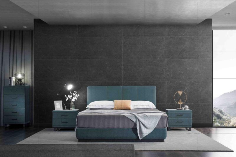 Modern Style Design Soft Fabric Double Size Wall Bed in Home Furniture