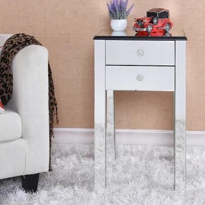 Simple Mini Bedside Table Glass Furniture Side Table
