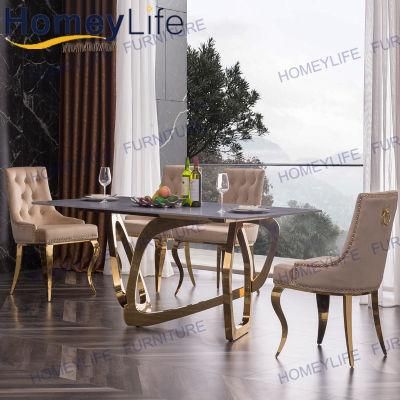 Luxury Design Foshan Restaurant Furniture Marble Dining Table