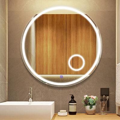Hotel Touch LED Lighting Smart Bathroom Round Shape Illuminated Mirror