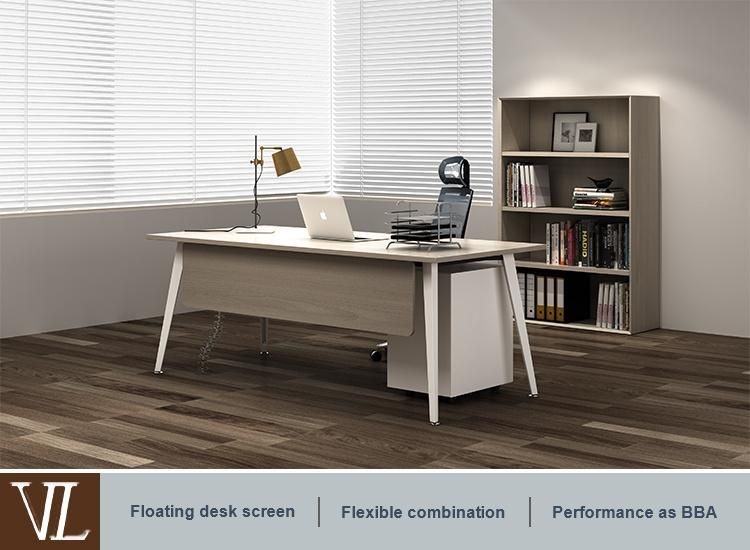 Hot Sale Modern Office Room Melamine Top Nature Series Wood Table