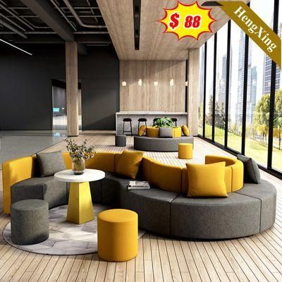 Design Sectional Leather Modern Office Furniture Set Lounge Suites Genuine Leather Corner Leisure Corner Public Sofa with Chair
