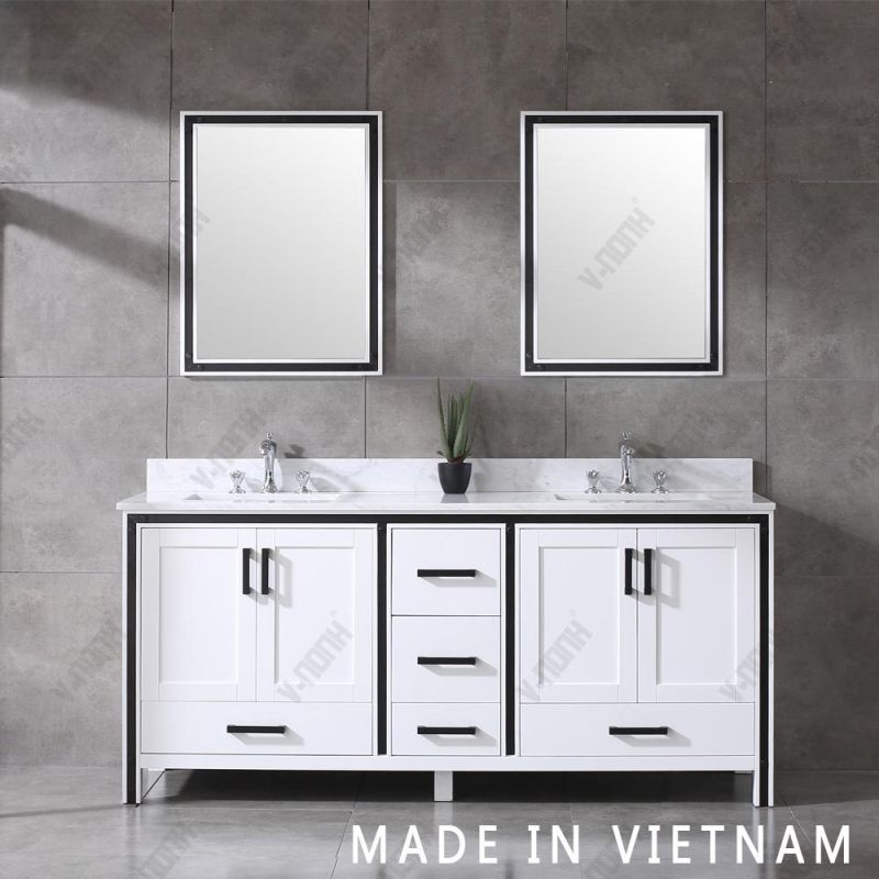 Vietnam Wholesale Double Sinks Freestanding Bathroom Vanity Furniture