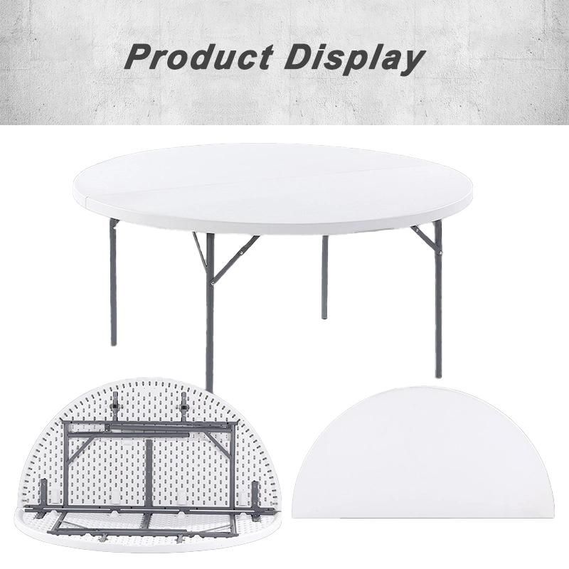 Home Outdoor Furniture Folding Banquet Dining Furniture Wedding Plastic Round Tables