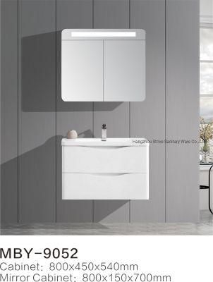 Hotel European Modern PVC Wall-Hung White Bathroom Vanity