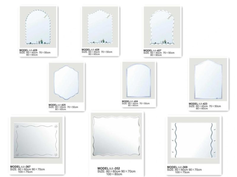Beauty Bathroom Sliver Mirrors Decorative Make up Bathroom Mirror Made in China