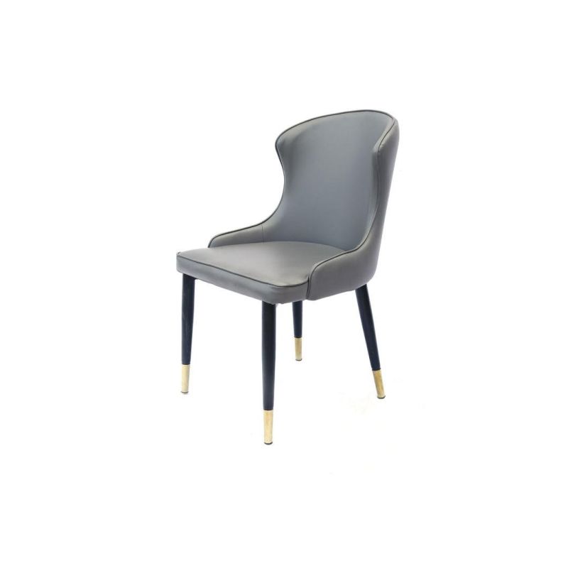 Modern Grey Leather Hotel Restaurant Furniture Dining Set Chairs