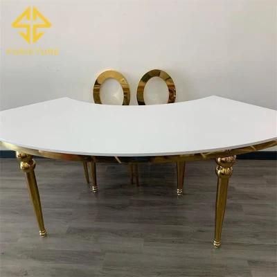 Wholesale Modern Half Round Shape Marble Wedding Banquet Table