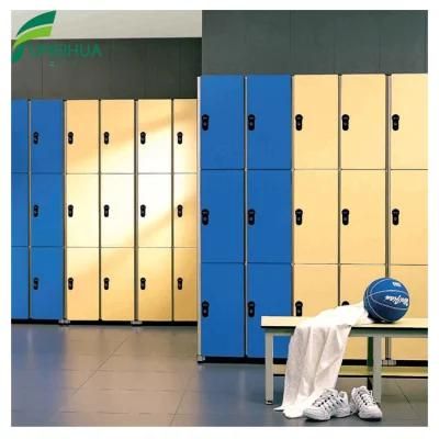 Aluminium Frame 3 Tiers HPL Durable Gym Storage Locker