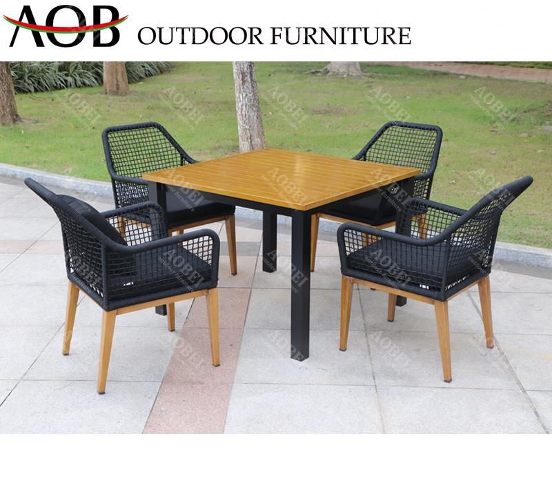 Modern Outdoor Garden Hotel Restaurant Patio Home Villa Bistro Cafe Dining Chair Table Set Furniture