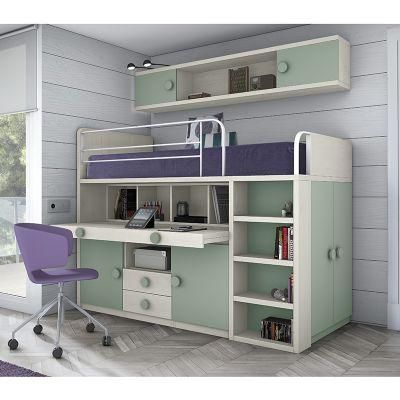 Hot Sale Safety Bunk Bed Furniture for Boy with Writing Desk Bunk Bed