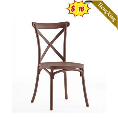 Cheap China Hot Sale Stackable Plastic Wedding Folding Cross Back Dining Outdoor Chair