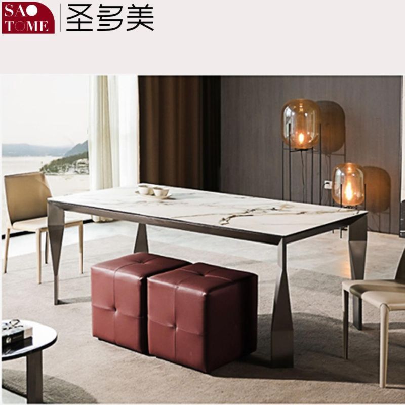 Modern Living Room Rock Board Furniture Four Legged Dining Table