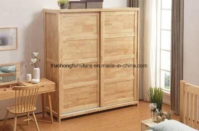 High Quality Nature Wood Wardrobe Hotel Bedroom Furniture Wardrobe All in Nature Wood Wardrobe Furniture