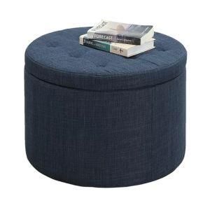 Chinese Modern Leisure Fabric Wooden Hotel Office Home Living Room Outdoor Garden Kids Furniture Ottoman Storage Pouf Sofa Chair for Bedroom