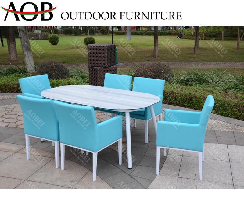 Outdoor 6 Seat Modern Garden Hotel Resort Cafe Restaurant Apartment Fabric Dining Chair Furniture