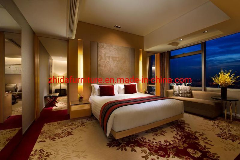 Modern Wood Upholstered with Fabric Hotel Furniture Set for 5 Star Hotel