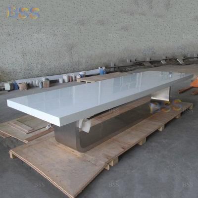 Conference Table for 12 White Marble Conference Table for Sale