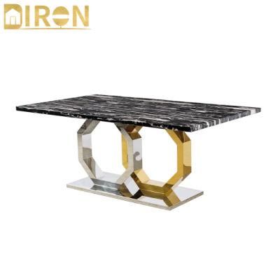 Chinese Wholesale Modern Design Customized Marble Rectangle Dining Room Living Room Center Table Home Restaurant Furniture