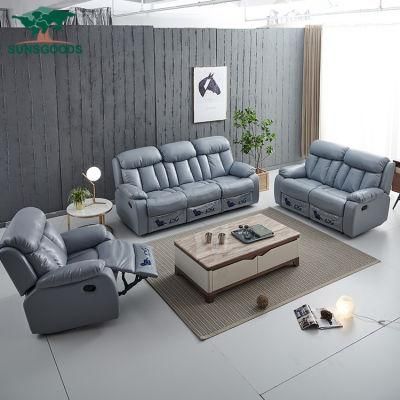 Cheap Living Room Couch Luxury Modern Design Reclining Leather Chesterfield Furniture Sofa