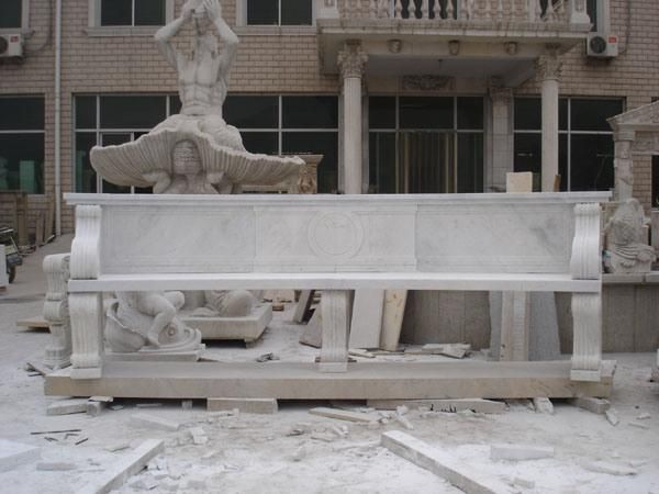 Simple Modern Marble Bench for Outdoor Garden Decoration