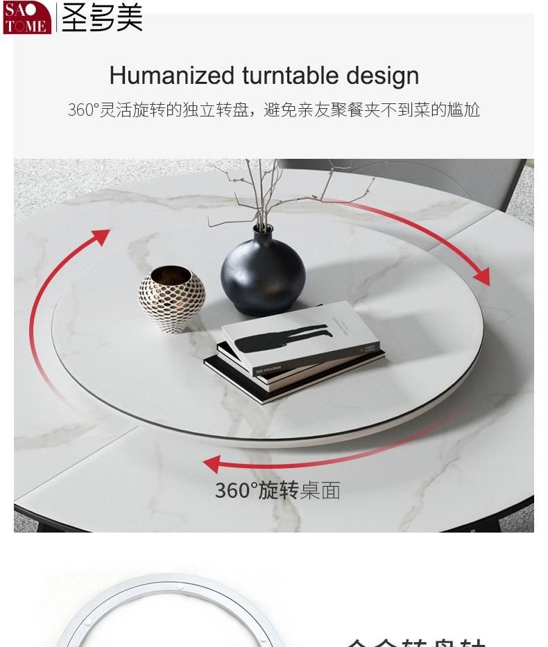 Modern Table with Butterfly Extension Ceramic Round Dining Table