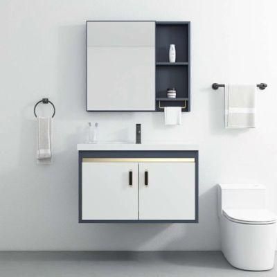 Detachable Simple Wall Mountained Combination Bathroom Cabinet with Basin and Mirror