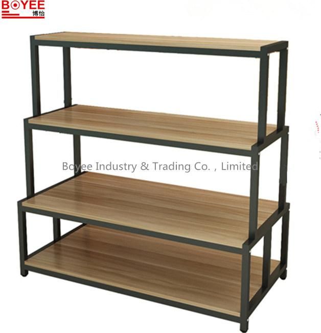 Guangdong Foshan Fashion Clothing Shops Display Stands Wood and Metal Steel Furniture