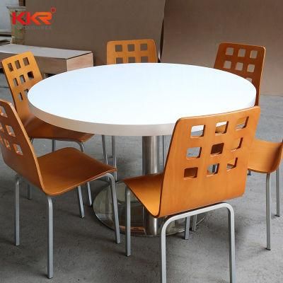 Table Modern Solid Surface Stone Dining Table with Chair Set 2-8 Person Dining Surface Table