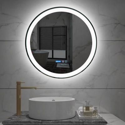 Hotel Project Diameter 60cm Frameless LED Round Bathroom Mirror