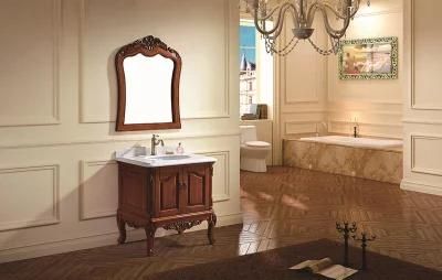Antique Design Rubber Wood Single&#160; Basin&#160; Bathroom Vanity