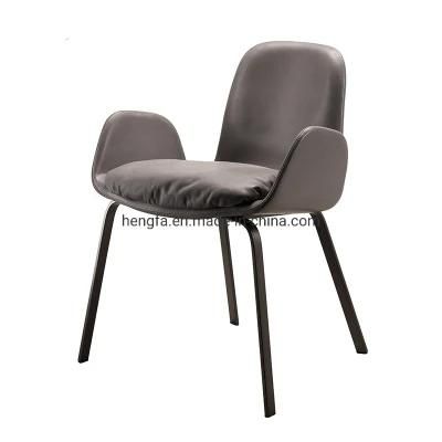 Wholesale Market Modern Restaurant Leisure Metal Frame Upholstered Dining Chairs