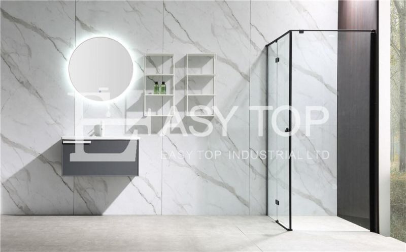 in Stock Russia Antique Smart Grey Wall Mount One Sink Bathroom Washbasin Cabinet