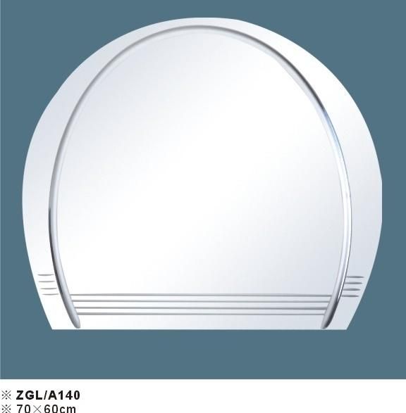 Modern Silver Alumium Home Wall Decor Float Bathroom Glass Mirror