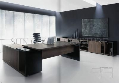 Black Veneer Modern Office Desk Design Office Director Table (SZ-OD497)